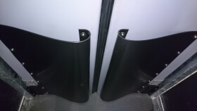 Black bumpers impact traffic doors