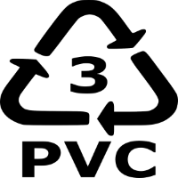 recycle pvc triangle logo code 3